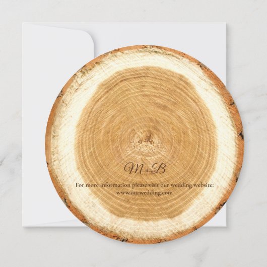 Rustikale Holzschnitzel-Hochzeit Sichern Sie die D Einladung (Rückseite)