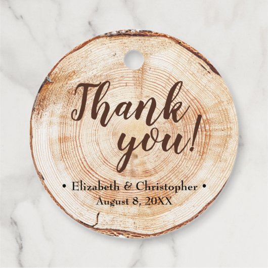 Rustikale Holzschnitzereien Danke für die maßgesch Geschenkanhänger (Rückseite)