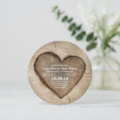 Rustikale Holzschnitzereien Einladung zur Hochzeit (Stehend Vorderseite)