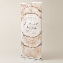 Rustikale Holzschnitzereien Willkommen bei der Hoc Ausziehbarer Banner