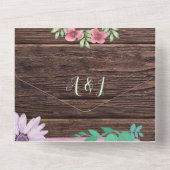 Rustikale Holzschrift All In One Einladung (Rückseite)