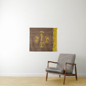 Rustikale Holzsonnenblume Geburtstagsfoto Wandteppich (Beispiel (Horizontal))
