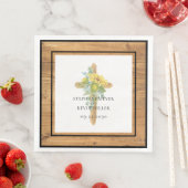 Rustikale Holzsonnenblume Holzkreuzung Serviette (Beispiel)