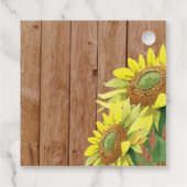 Rustikale Holzsonnenblume Lasse Liebe wachsen Hoch Geschenkanhänger (Rückseite)