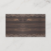 Rustikale Holzspaltkarte Begleitkarte (Rückseite)