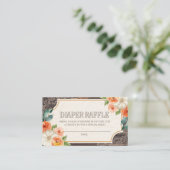 Rustikale Holzspaltkarte Begleitkarte (Stehend Vorderseite)