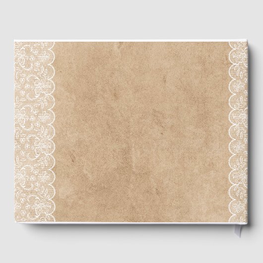 Rustikale Holzspur nach Maß Gästebuch (Rückseite)