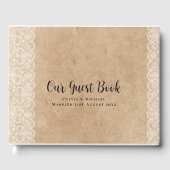 Rustikale Holzspur nach Maß Gästebuch (Vorderseite)