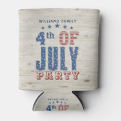 Rustikale Holzstähle und -streifen | 4. Juli Dosenkühler (Vorderseite)