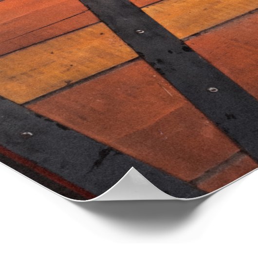 Rustikale Holzstäler mit Baumstamm-Zentrum Poster (Ecke)