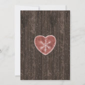 Rustikale Holzstars und Probe des Herzens Einladung (Rückseite)