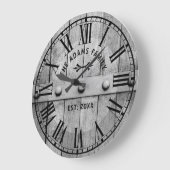 Rustikale Holzstil, eigene Familienname Wandleucht Große Wanduhr (Winkel)