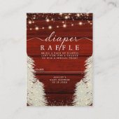 Rustikale Holzstreichelleuchten, Baumdiaper-Raffel Begleitkarte (Vorderseite)