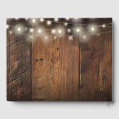 Rustikale Holzstring-Lichter für den Ruhestandspar Gästebuch (Rückseite)