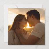 Rustikale Holzstring-Lichter für Hochzeitsfotos Sc Einladung (Rückseite)