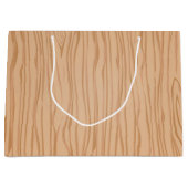 Rustikale Holztextur Große Geschenktasche für Präs Geschenktüte (Vorderseite)
