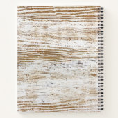 Rustikale Holztextur Hirschbaum Monogramm Rezept Notizblock (Rückseite)