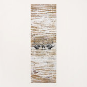 Rustikale Holztextur Hirschbaum Monogramm Yogamatte (Vorderseite)