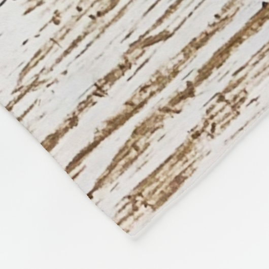 Rustikale Holztextur Hirschwald Monogram Fleecedecke (Ecke)