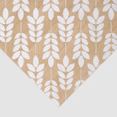 Rustikale Holztextur mit weißem Blattwerk-Blätter Seidenpapier (Ausschnitt)