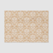 Rustikale Holztextur mit weißem Damaskus-Gewebe Seidenpapier (Vorderseite)