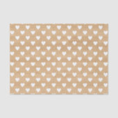 Rustikale Holztextur mit weißem Herzen Gewebe Seidenpapier (Vorderseite)