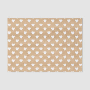 Rustikale Holztextur mit weißem Herzen Gewebe Seidenpapier