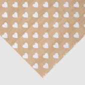 Rustikale Holztextur mit weißem Herzen Gewebe Seidenpapier (Ausschnitt)