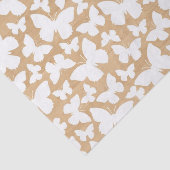 Rustikale Holztextur mit weißem Schmetterling Seidenpapier (Ausschnitt)