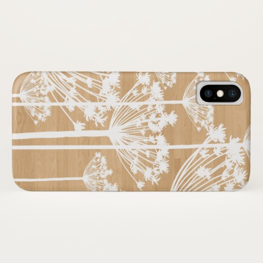 Rustikale Holztextur mit weißen Lüstern Case-Mate iPhone Hülle (Rückseite (Horizontal))