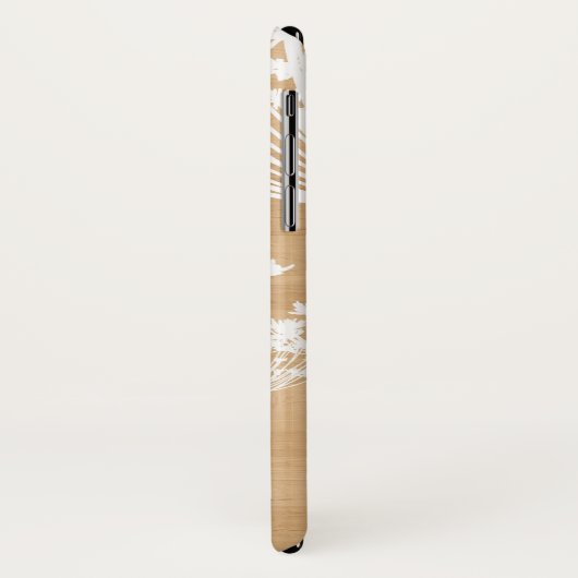 Rustikale Holztextur mit weißen Lüstern Case-Mate iPhone Hülle (Hinten/Links)