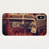 Rustikale Holztür mit antikem Messingschloss Case-Mate iPhone Hülle (Rückseite (Horizontal))