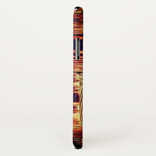 Rustikale Holztür mit antikem Messingschloss Case-Mate iPhone Hülle (Hinten/Rechts)