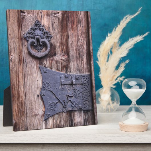 Rustikale Holztür Plaque Fotoplatte (Seite)