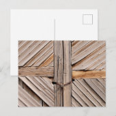 Rustikale Holztür Postkarte (Vorne/Hinten)