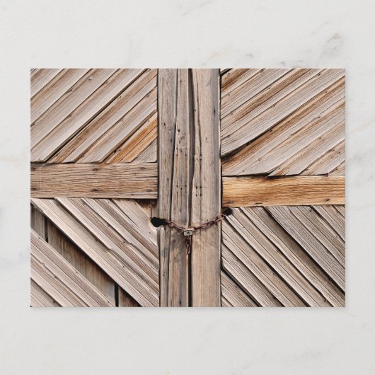 Rustikale Holztür Postkarte (Vorderseite)