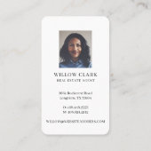 Rustikale Holztür Real Anwesen French Bulldog Visitenkarte (Rückseite)