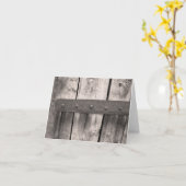 Rustikale Holztür und -haken Karte (Gelbe Blume)