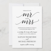 Rustikale Holztypografie Hochzeitseinladungen Schw Einladung (Vorderseite)