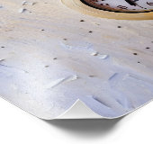 Rustikale Holzuhr mit rustikaler Textur Fotodruck (Ecke)