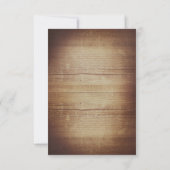 Rustikale Holzverheiratungskarten RSVP Karte (Rückseite)