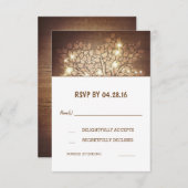Rustikale Holzverheiratungskarten RSVP Karte (Vorne/Hinten)