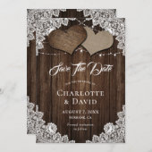 Rustikale Holzwackenkollektion Hochzeit sichern Da Save The Date (Vorne/Hinten)