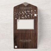 Rustikale Holzwinger-Hochzeit All In One Einladung (Außenbereich)