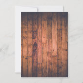 Rustikale Holzwinger-Hochzeit Einladung (Rückseite)