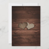 Rustikale Holzwinger-Hochzeit Einladung (Rückseite)
