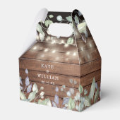 Rustikale Holzwinger-Hochzeit Geschenkschachtel (Vorderseite)