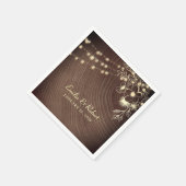 Rustikale Holzwinger-Hochzeit Serviette (Ecke)