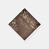 Rustikale Holzwinger-Hochzeit Serviette (Ecke)