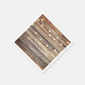 Rustikale Holzwinger-Hochzeit Serviette (Ecke)